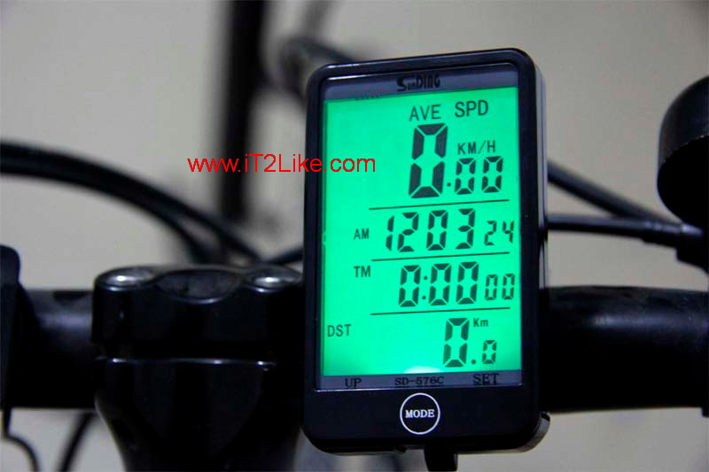 ไมล์จักรยาน Sunding SD576C จอใหญ่ ไร้สาย มีไฟ มีรีโมท กันน้ำ