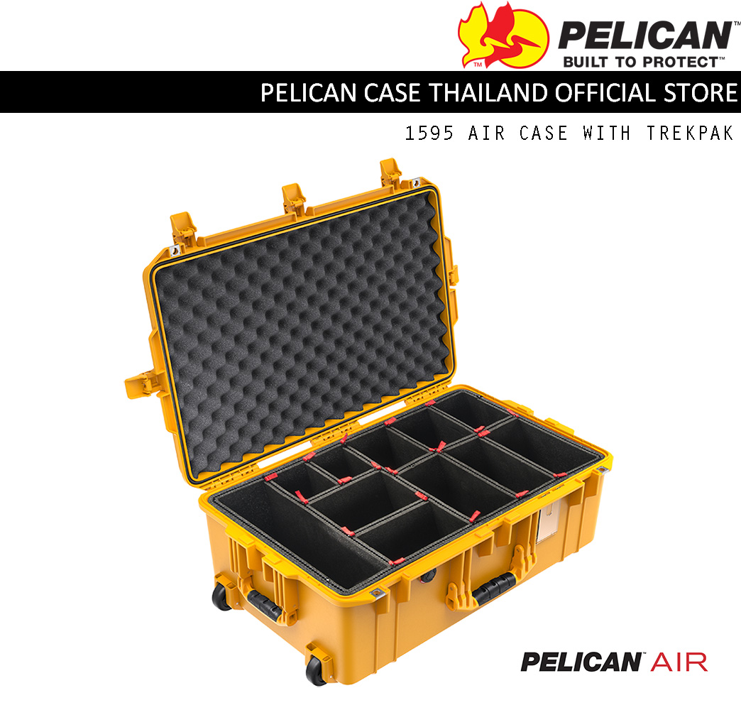 Pelican 1595 Air Case with Trekpak - Yellow