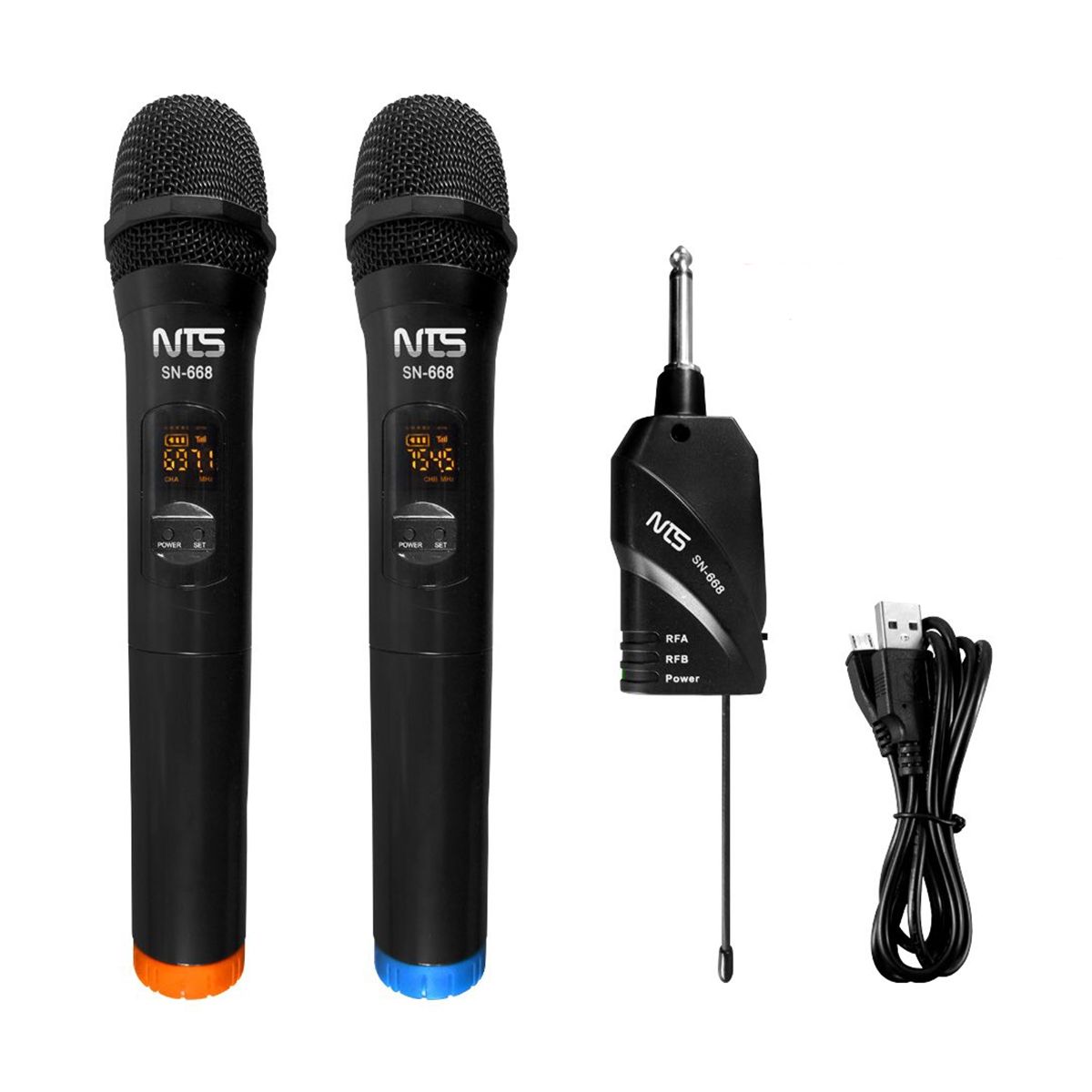 NTS SN-668 | ไมโครโฟนไร้สาย UHF ปรับความถี่ได้ แบบไมค์ถือคู่