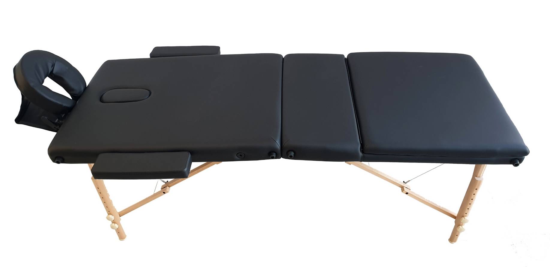 เตียงสปาพับได้ พร้อมช่องคว่ำหน้า รุ่นStandard ETL โครงไม้ สีดำ รับประกัน 1 ปี