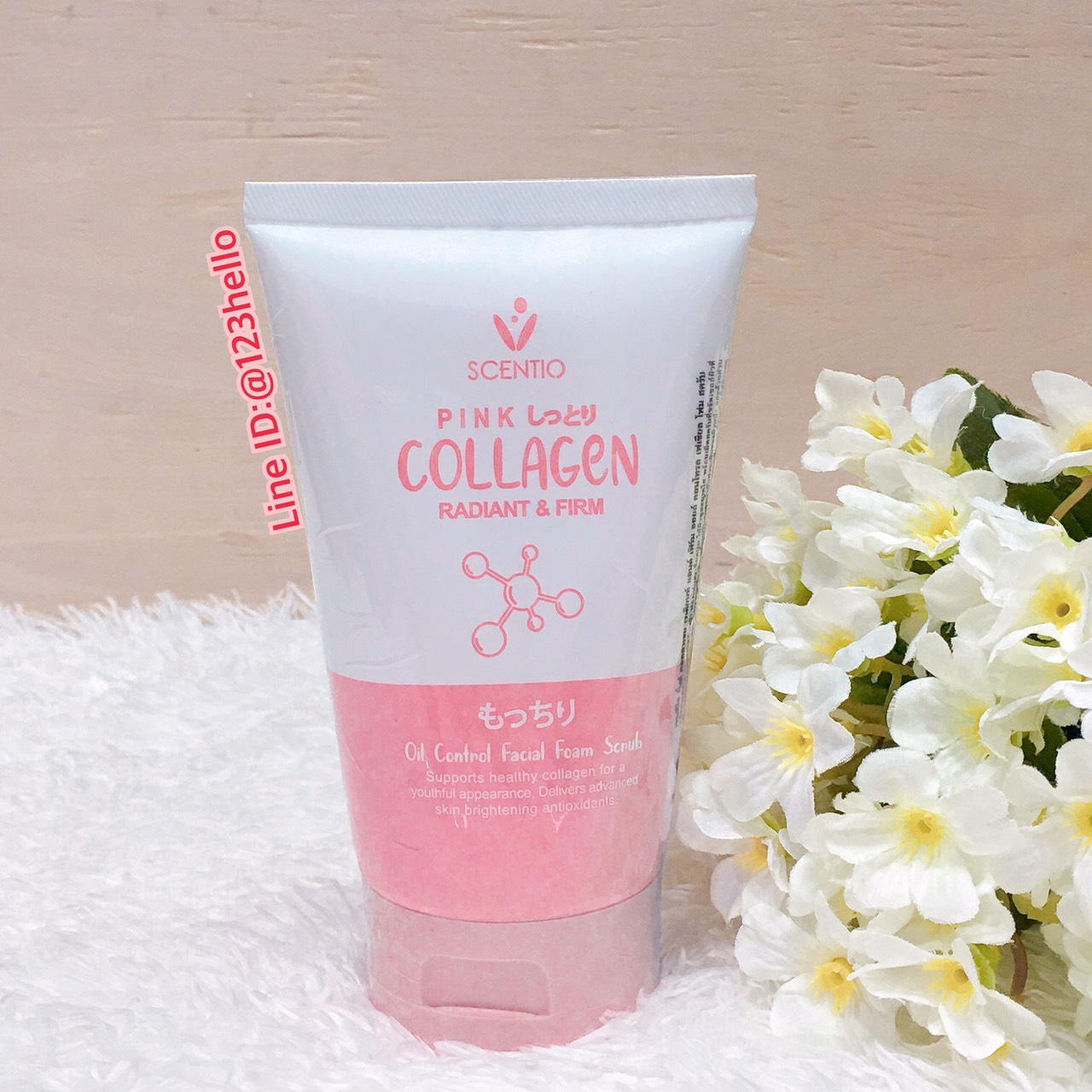 SCENTIO PINK COLLAGEN RADIANT & FIRM FACIAL FOAM Scrub 100 ML