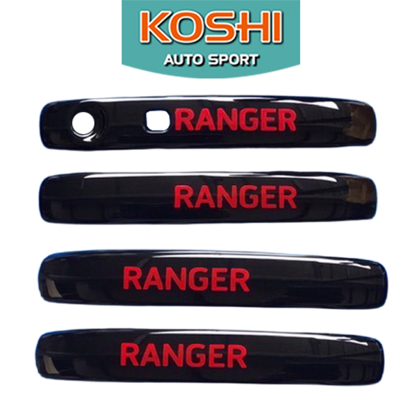 ครอบมือจับ สีดำเงา Ford Ranger 2022 รุ่น 4 ประตู non top ยี่ห้อ lekone