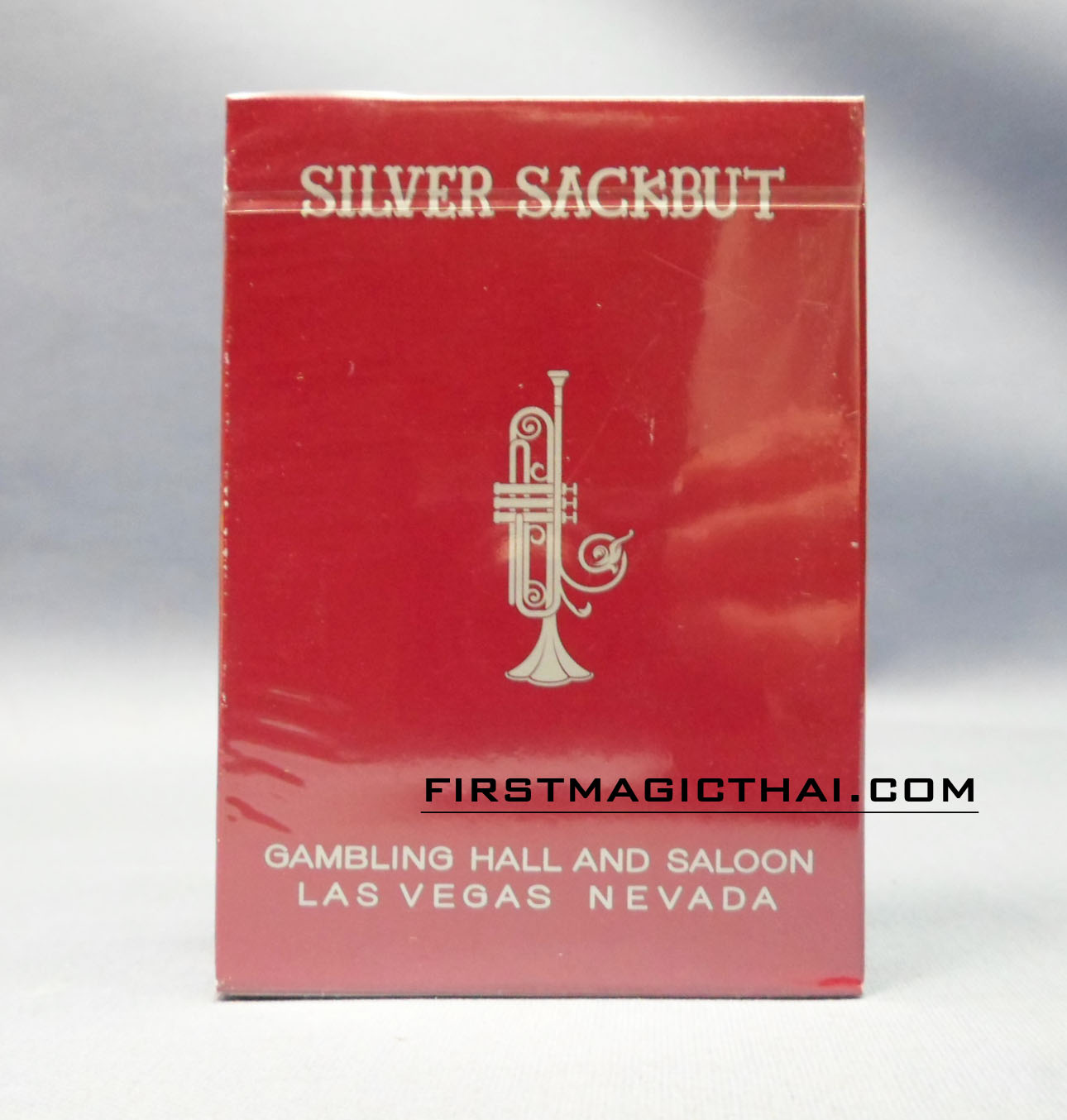 Silver Sackbut Playing Cards (Red)