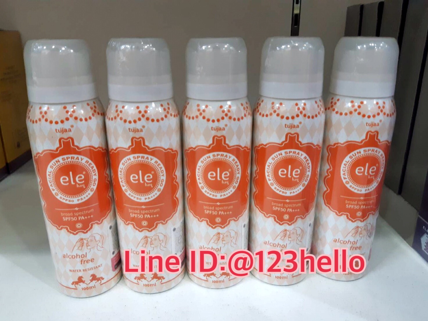 ele tujaa FACIAL SUN SPRAY READY GO SPF50 PA+++ อีแอลอี ธุจ้า เฟเชียล ซัน สเปรย์ เรดดี้ โก เอสพีเอฟ 50 พีเอ+++ 100 มิลลิลิตร