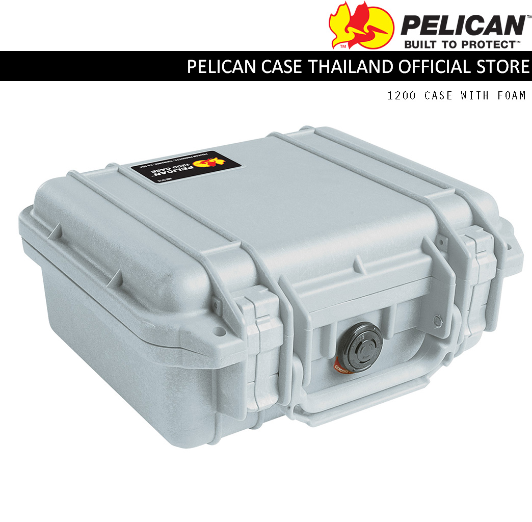 PELICAN 1200 CASE WITH FOAM - SILVER