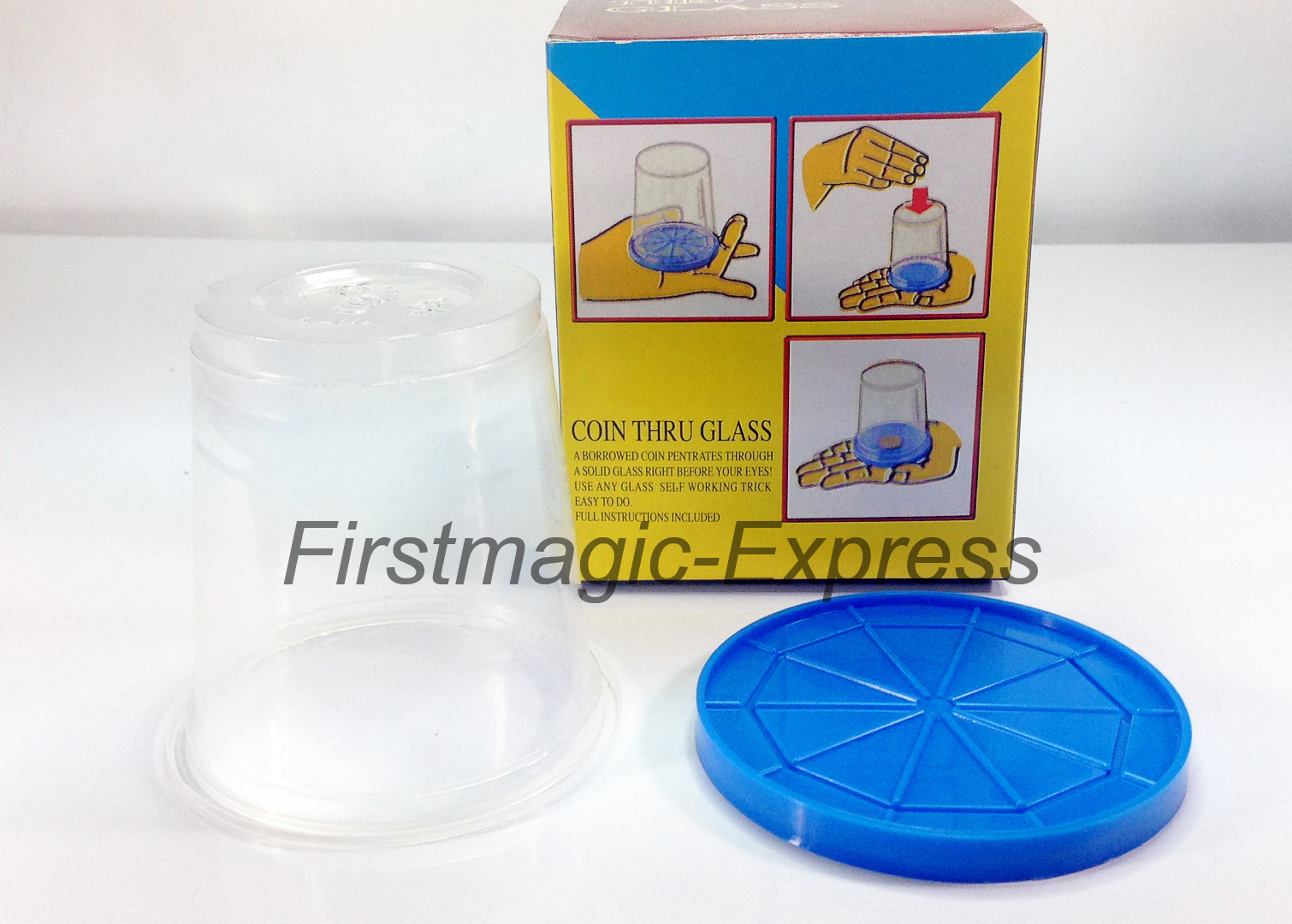 จานฟ้า ตบเหรียญทะลุแก้ว