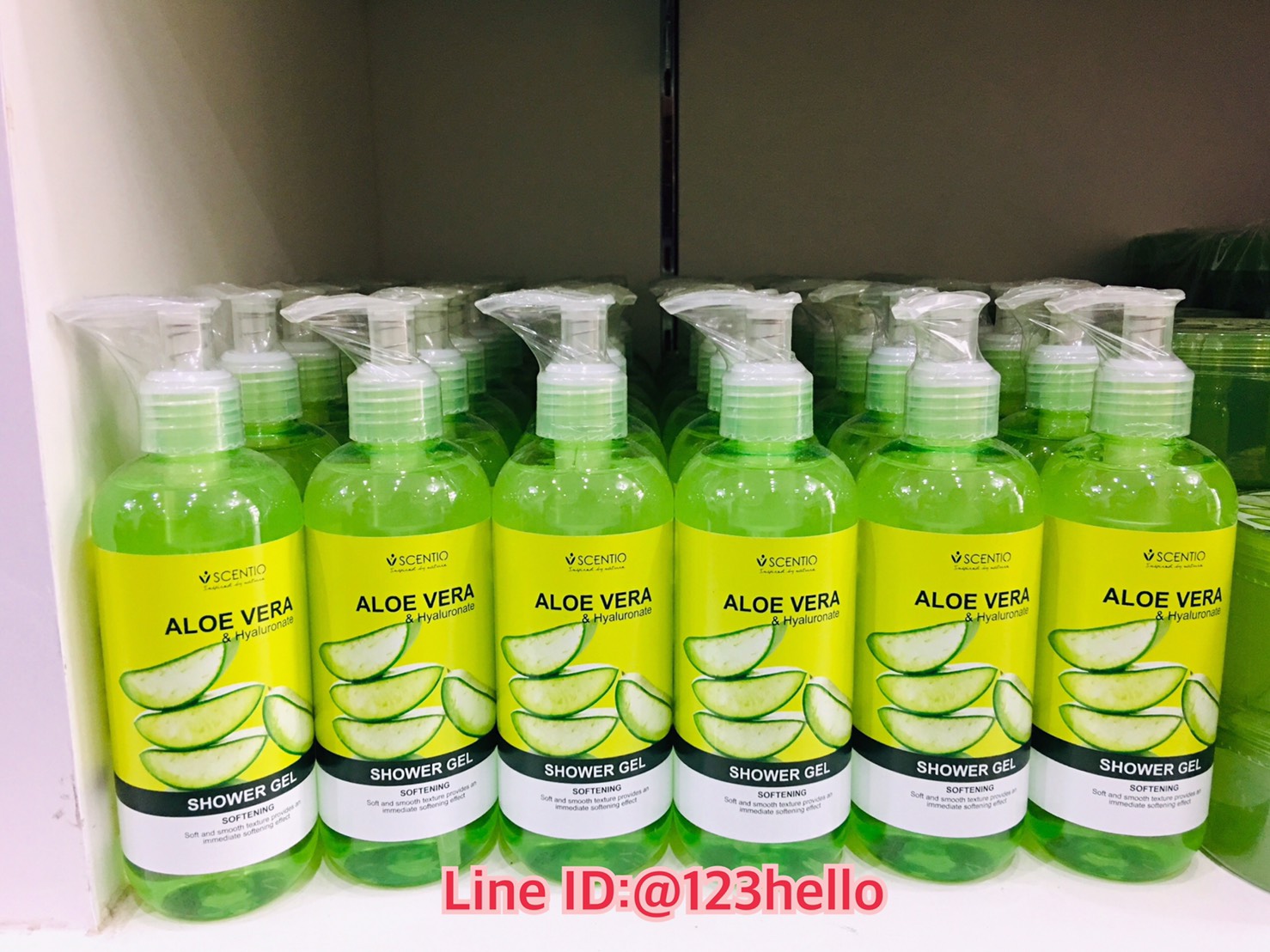 SCENTIO ALOE VERA & Hyaluronate SHOWER GEL เซนทิโอ อโลเวร่า แอนด์ ไฮยาลูโรเนต ชาวเวอร์ เจล 230 มล.