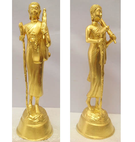 พระสีวลี เนื้อทองเหลือง ปิดทองแท้