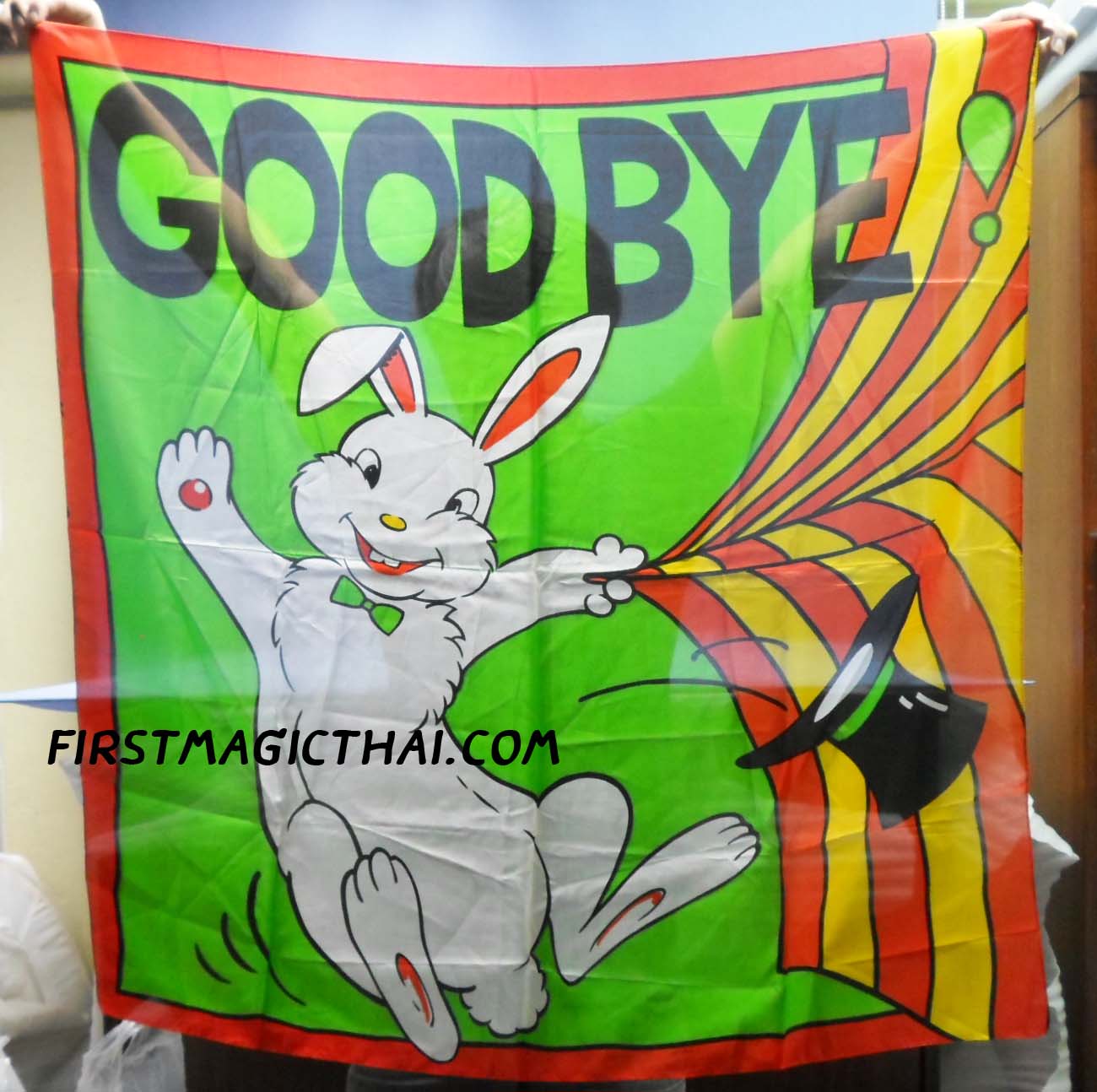 ผ้าเยื้อไม้ ญี่ปุ่น ลายพิมพ์ 36นิ้ว (goodbye)