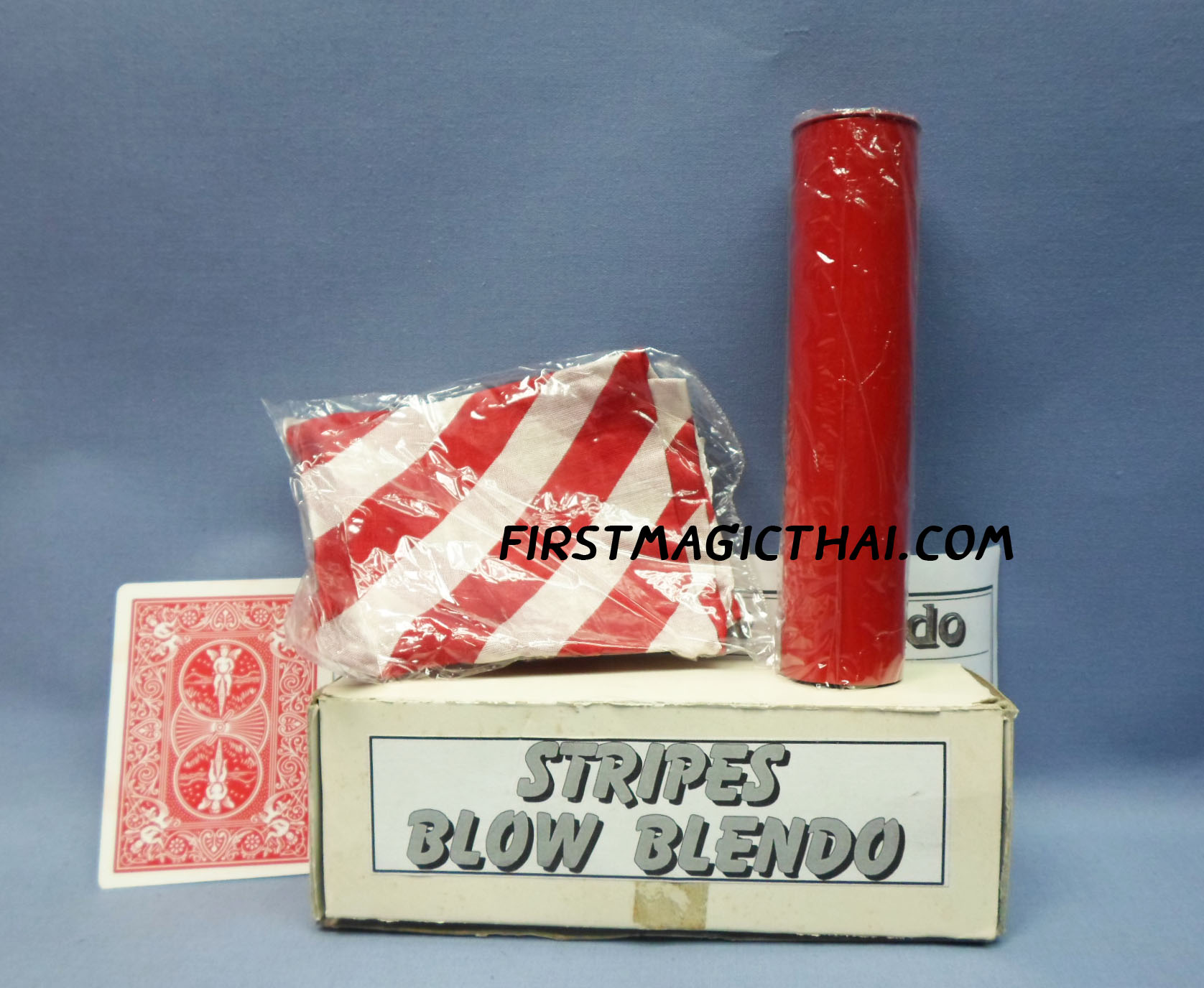 ผ้าเป่าเปลี่ยนสี ขาว-แดง / Stripes Blow Blendo
