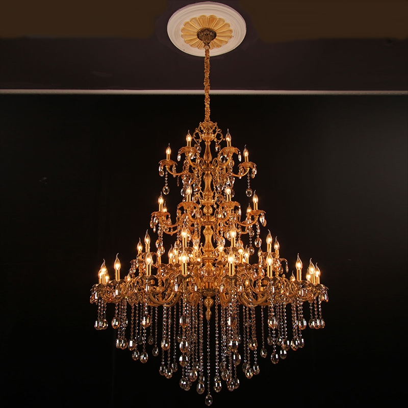 โคมระย้า คริสตัล เชิงเทียน 38/54ดวง Large Candle Crystal Chandelier ไฟแขวน ไฟเพดาน โคมแขวน ไฟระย้า ไฟช่อ ไฟกิ่ง สวยหรู ทันสมัย ทนทาน ประหยัดไฟ