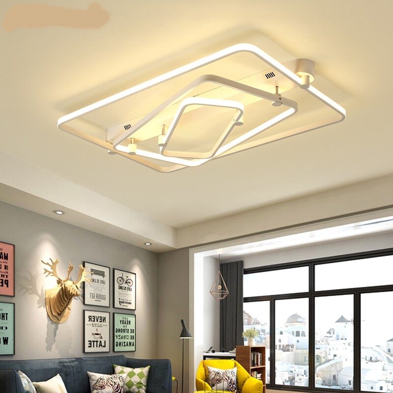 ไฟเพดาน โคมแขวน ไฟแขวน 3square LED (สีขาว) พร้อมรีโมท ปรับได้ 2สี หรี่แสงได้ AL10123 โคมเพดาน โคมไฟแขวน ไฟระย้า ไฟช่อ ไฟกิ่ง ไฟห้อย สวยทันสมัย ไฟตกแต่ง หรูหรา ทนทาน ประหยัดไฟ