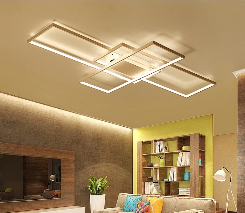 ไฟเพดาน ไฟแขวน Modern Square LED (สีทอง/ขาว/ดำ) โคมเพดาน โคมไฟแขวน ไฟระย้า ไฟช่อ ไฟกิ่ง สวยทันสมัย ไฟตกแต่ง หรูหรา ทนทาน ประหยัดไฟ