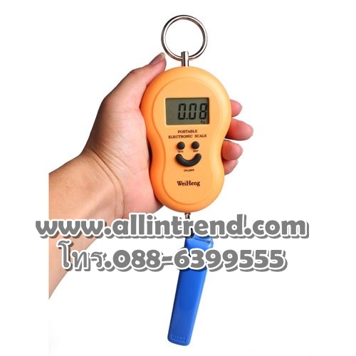 เครื่องชั่งน้ำหนักดิจิตอลแบบพกพา สีส้ม