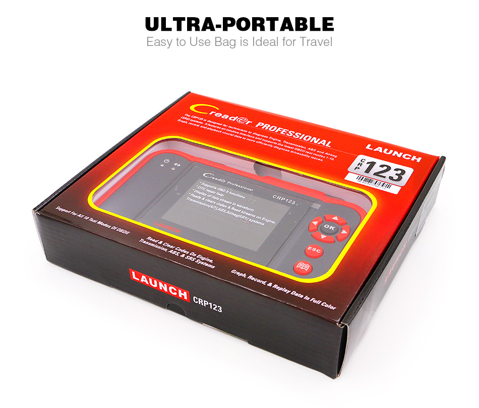 เครื่องสแกนโค้ด วิเคราะห์อาการรถยนต์ อ่านโค้ดต่างๆ Launch Creader CRP123 X431 OBD2 EOBD