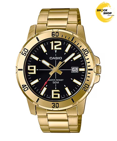 CASIO นาฬิกาผู้ชาย รุ่น MTP-VD01G-1BV วัสดุสเตนเลสสตีล สีทอง คาสิโอ