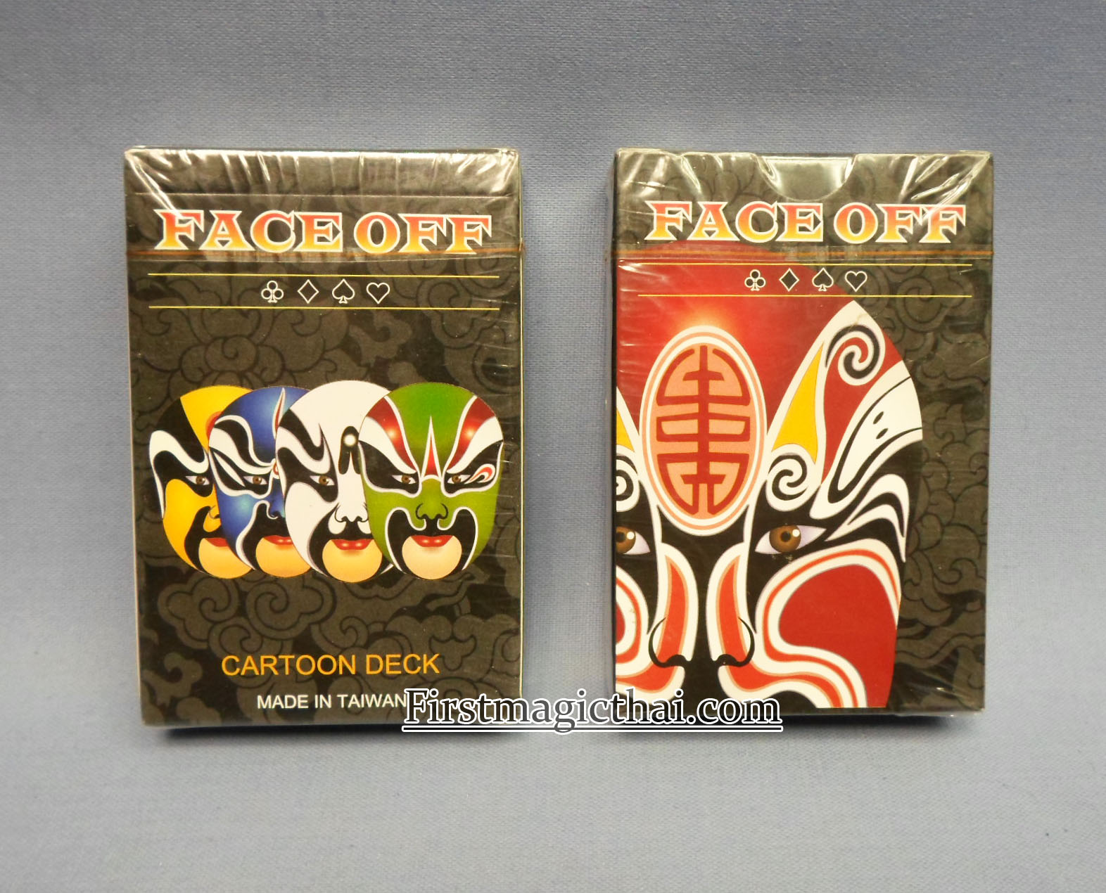 Face off playing cards