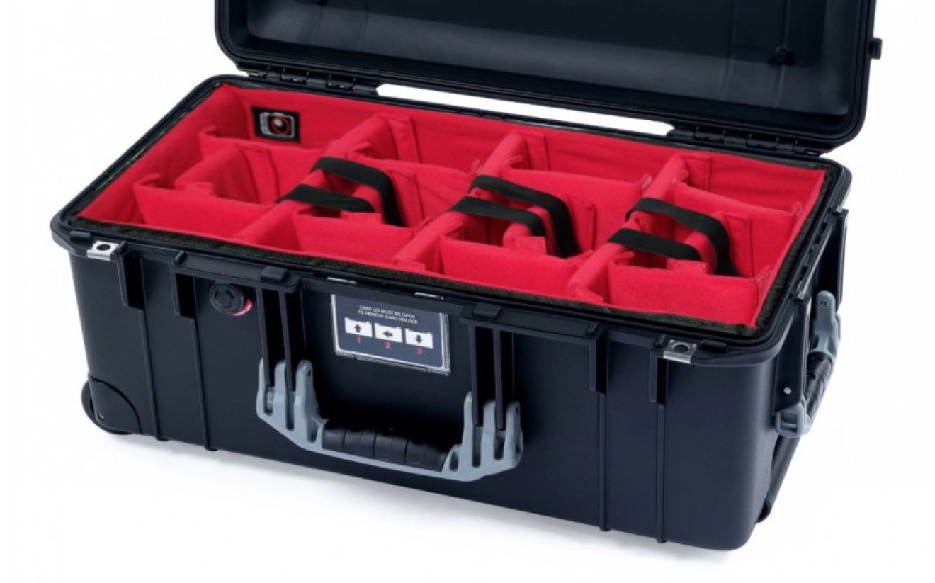 Set Divisori Imbottiti Rossi Per Pelican 1510 E Apache 5800: 3 Lunghi + 8 Corti - Foto 6