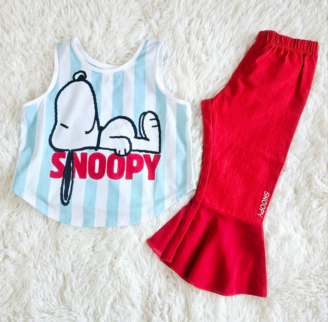 ชุดเซ็ต Peanuts ไซส์ 4Y Snoopy/Laugh Pumm by ChaLom มือสองเหมือนใหม่ ไม่มีตำหนิ
