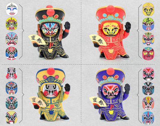 โมเดลเปลี่ยนหน้ากากจีน ชุดสีแดง