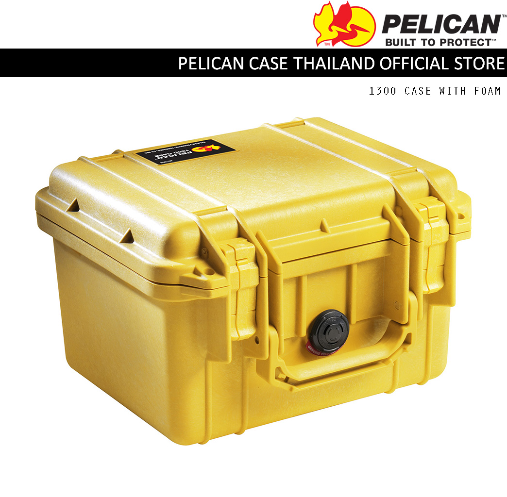 PELICAN 1300 CASE WITH FOAM - YELLOW