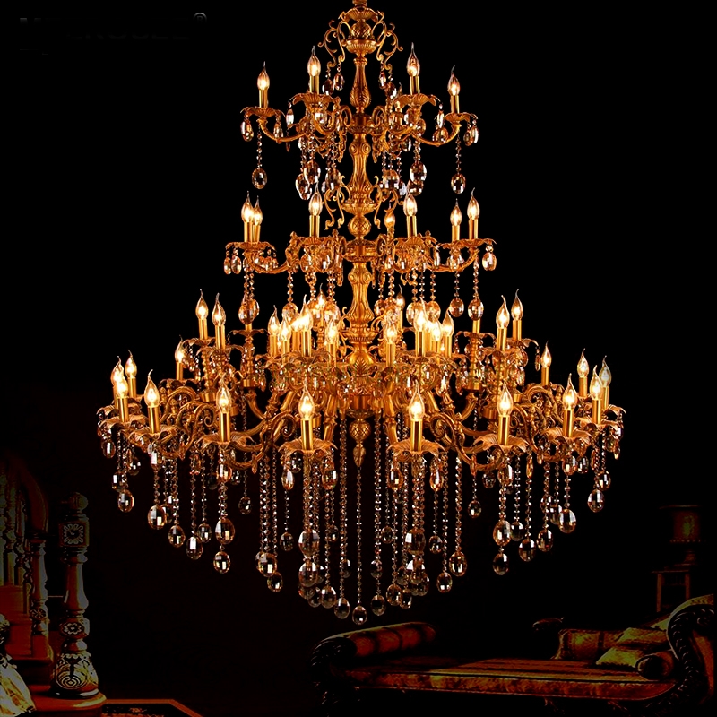โคมระย้า คริสตัล เชิงเทียน 38/54ดวง Large Candle Crystal Chandelier ไฟแขวน ไฟเพดาน โคมแขวน ไฟระย้า ไฟช่อ ไฟกิ่ง สวยหรู ทันสมัย ทนทาน ประหยัดไฟ