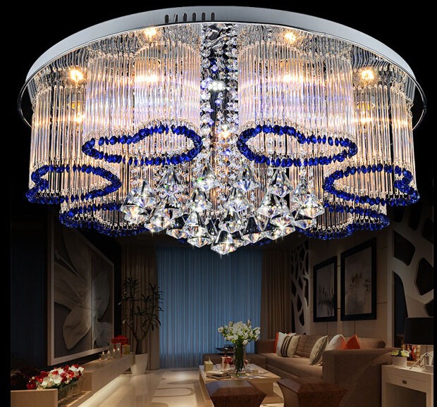 ไฟระย้า คริสตัล blue chandelier crystal ไฟแขวน ไฟเพดาน ไฟช่อ ไฟกิ่ง AC3931