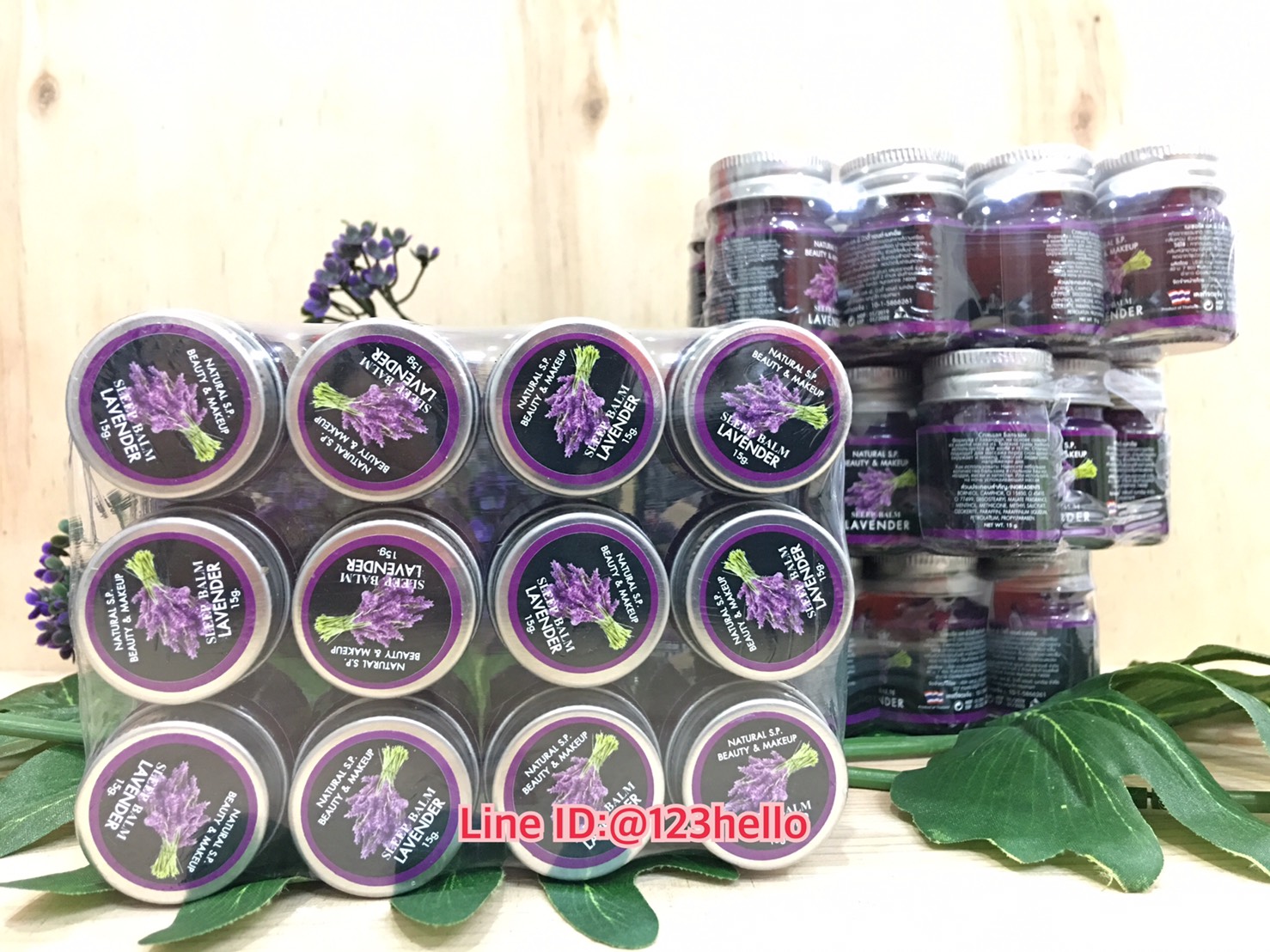 NATURAL S.P. BEAUTY & MAKUP SLEEP BALM LAVENDER เนเชอรัล เอส.พี.บิวตี้ แอนด์ เมคอัพ สลิป บาล์ม ลาเวนเดอร์ 15 g. x 12 ชิ้น