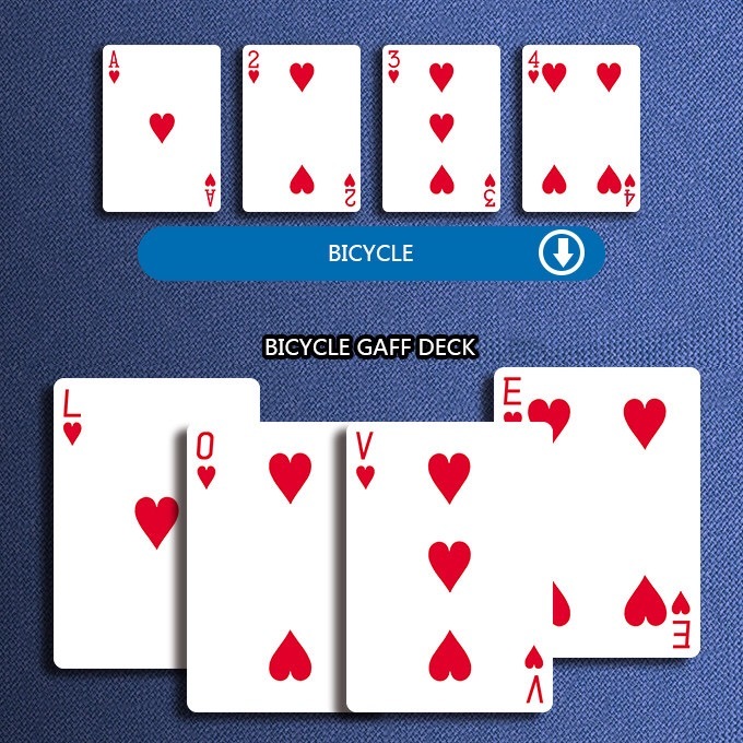 Bicycle Gaff Rider Back Playing Cards (Red)