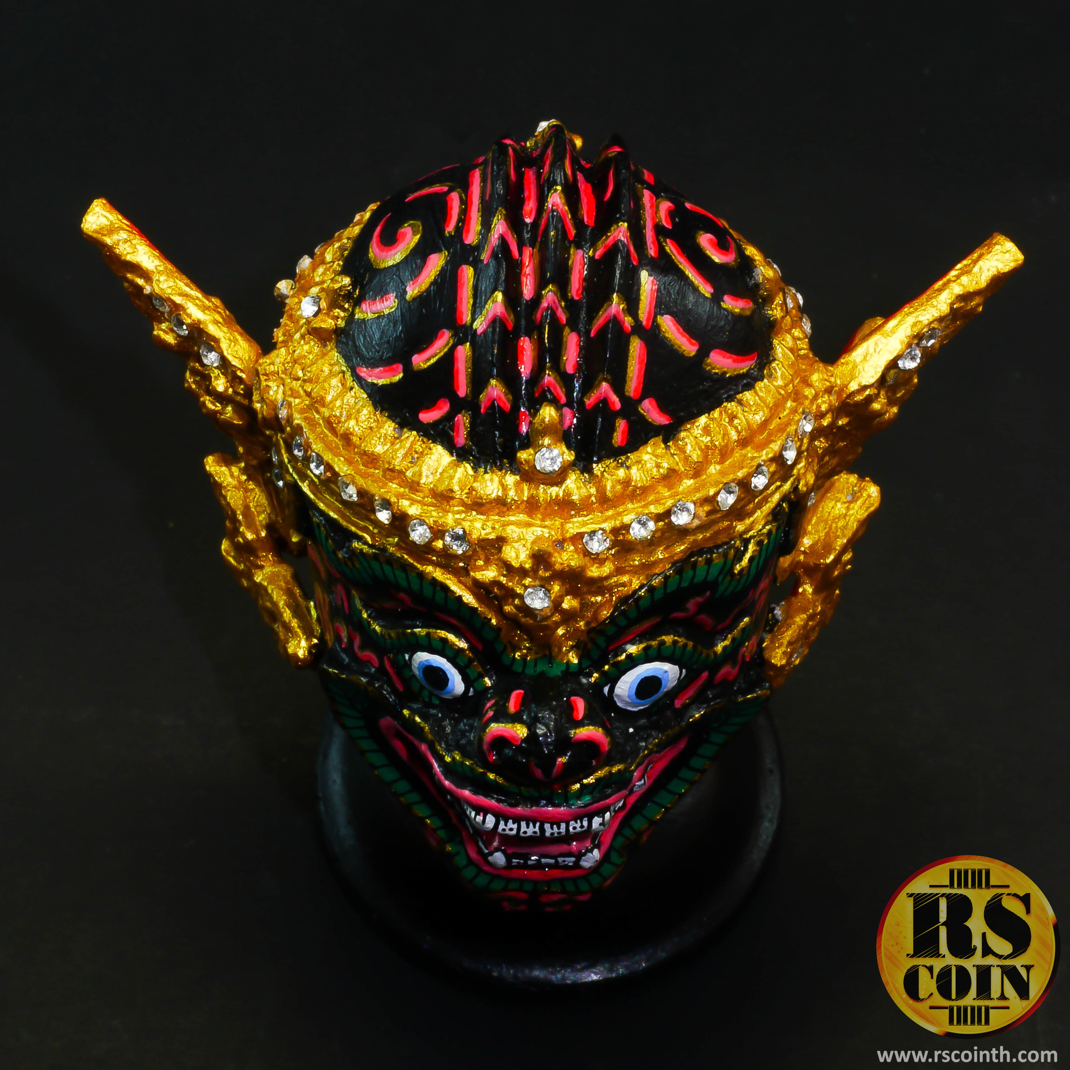 หัวโขนเรซิ่น - นิลพัท (Ramakien Black Ape Nila Khon Mask Size.S - Pre Order)