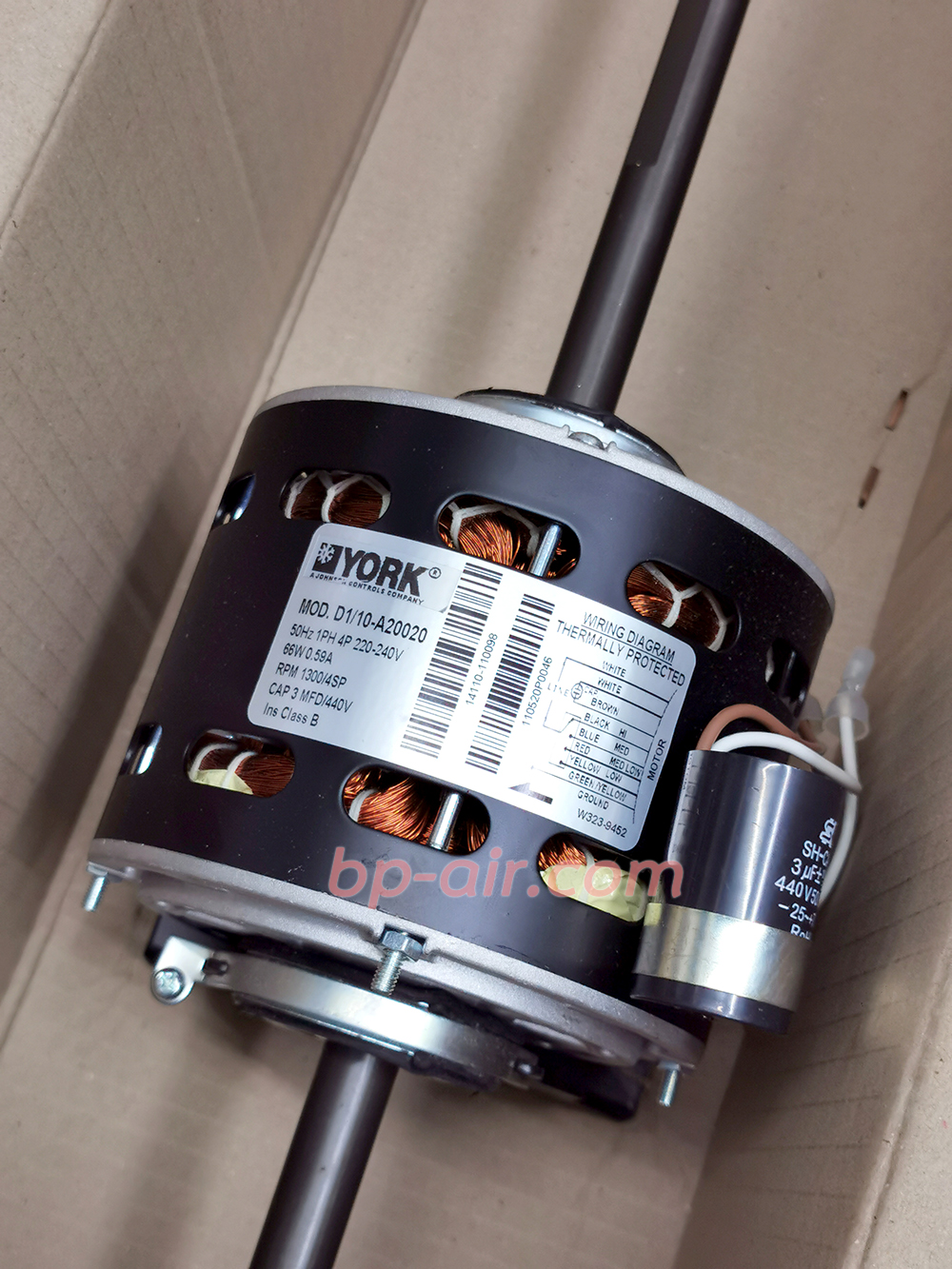 มอเตอร์คอยล์เย็นแกนยาว ขนาด 1/10HP PM4110309