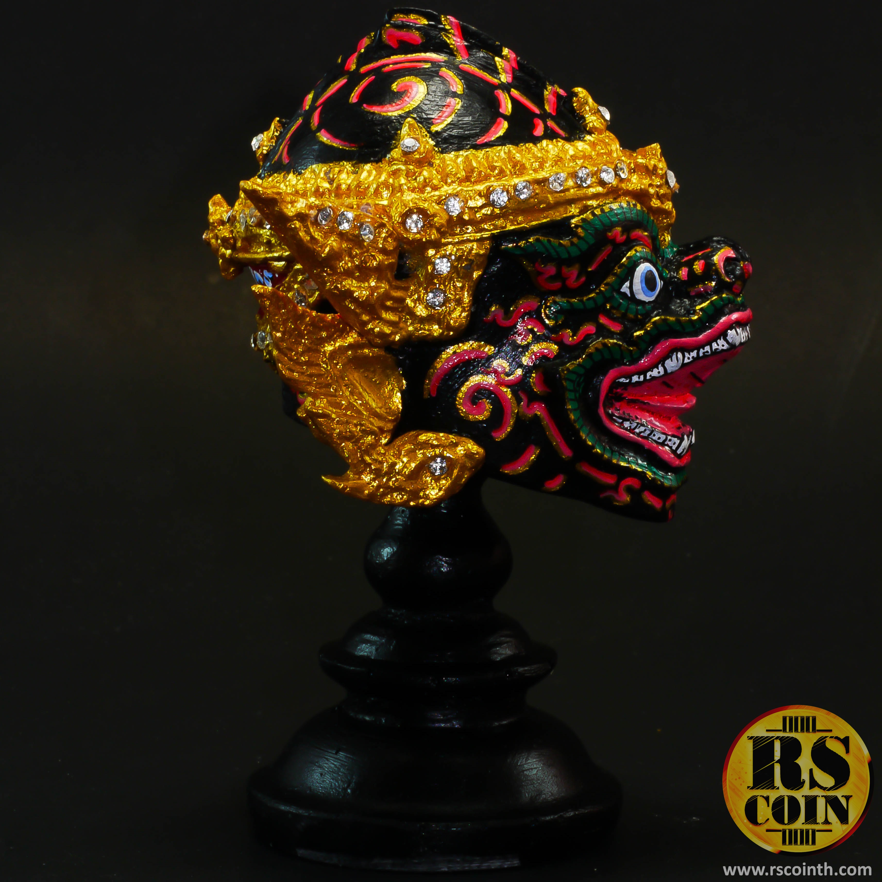 หัวโขนเรซิ่น - นิลพัท (Ramakien Black Ape Nila Khon Mask Size.S - Pre Order)