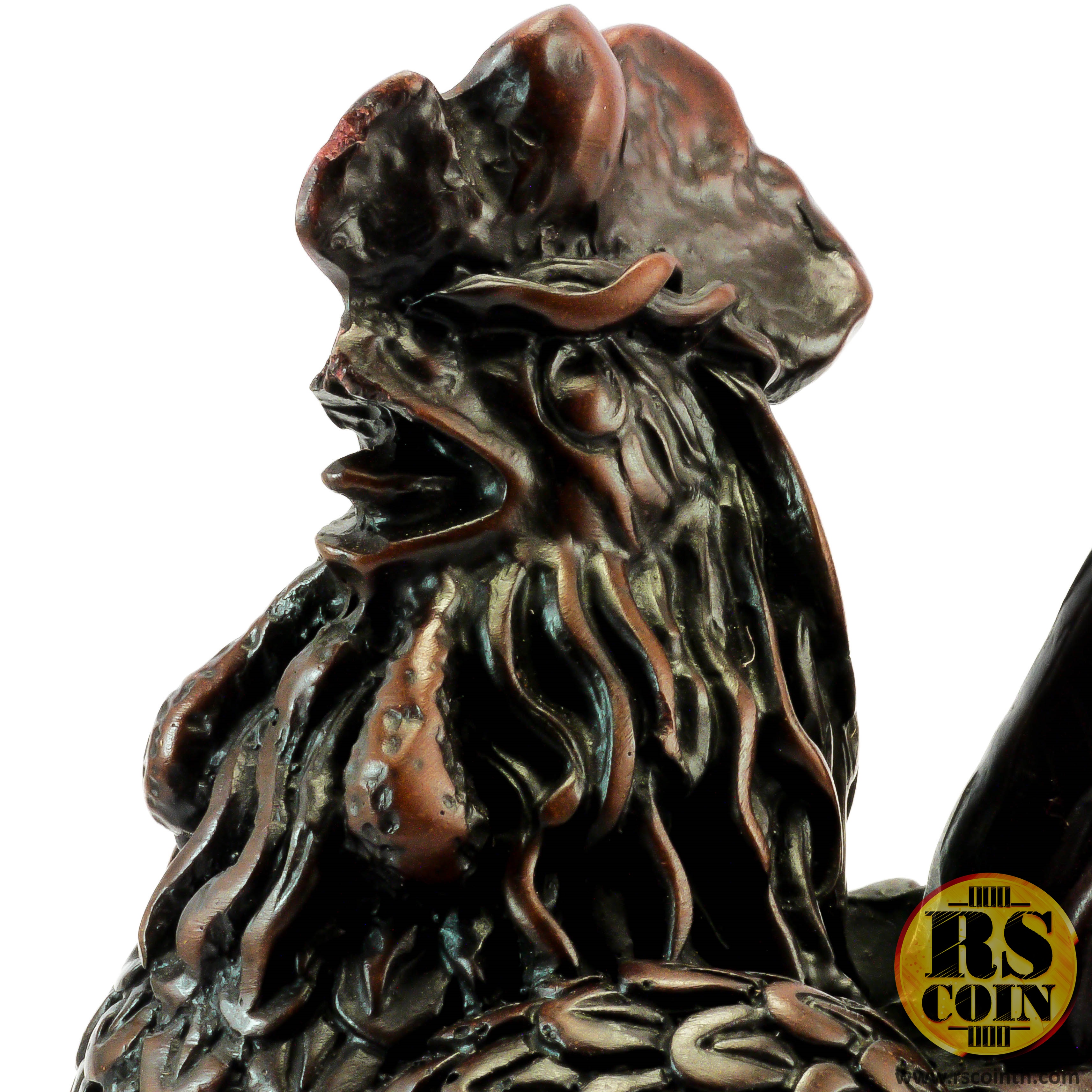 รูปปั้นหิน - ไก่นำโชค (Thai Sculpture Stone Animal Chicken Hen Chinese Design)