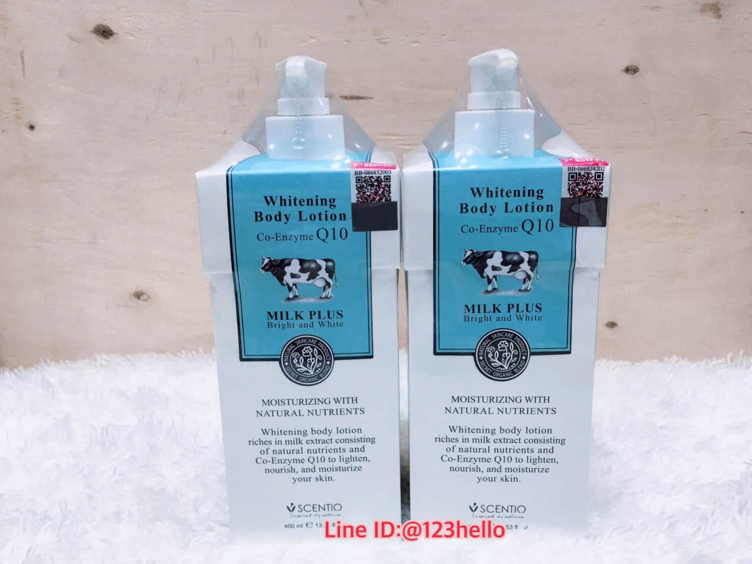 SCENTIO Whitening Body Lotion Co-Enzyme Q10 เซนทิโอ ไวท์เทนนิ่ง บอดี้โลชั่น โคเอนไซม์ คิวเทน 400 มล.