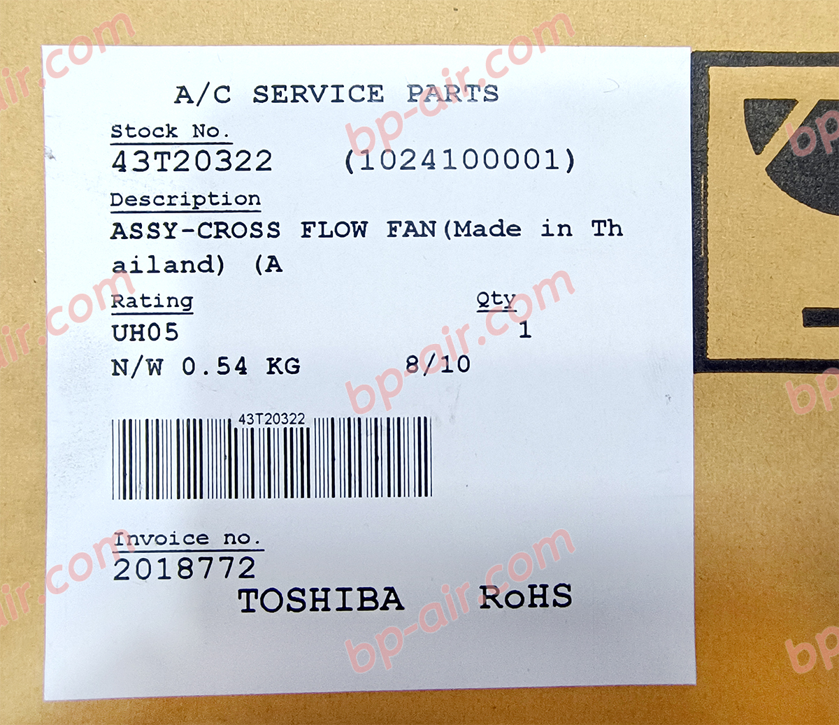 ใบพัดโพรงกระรอก RAS-13UKPX-T2