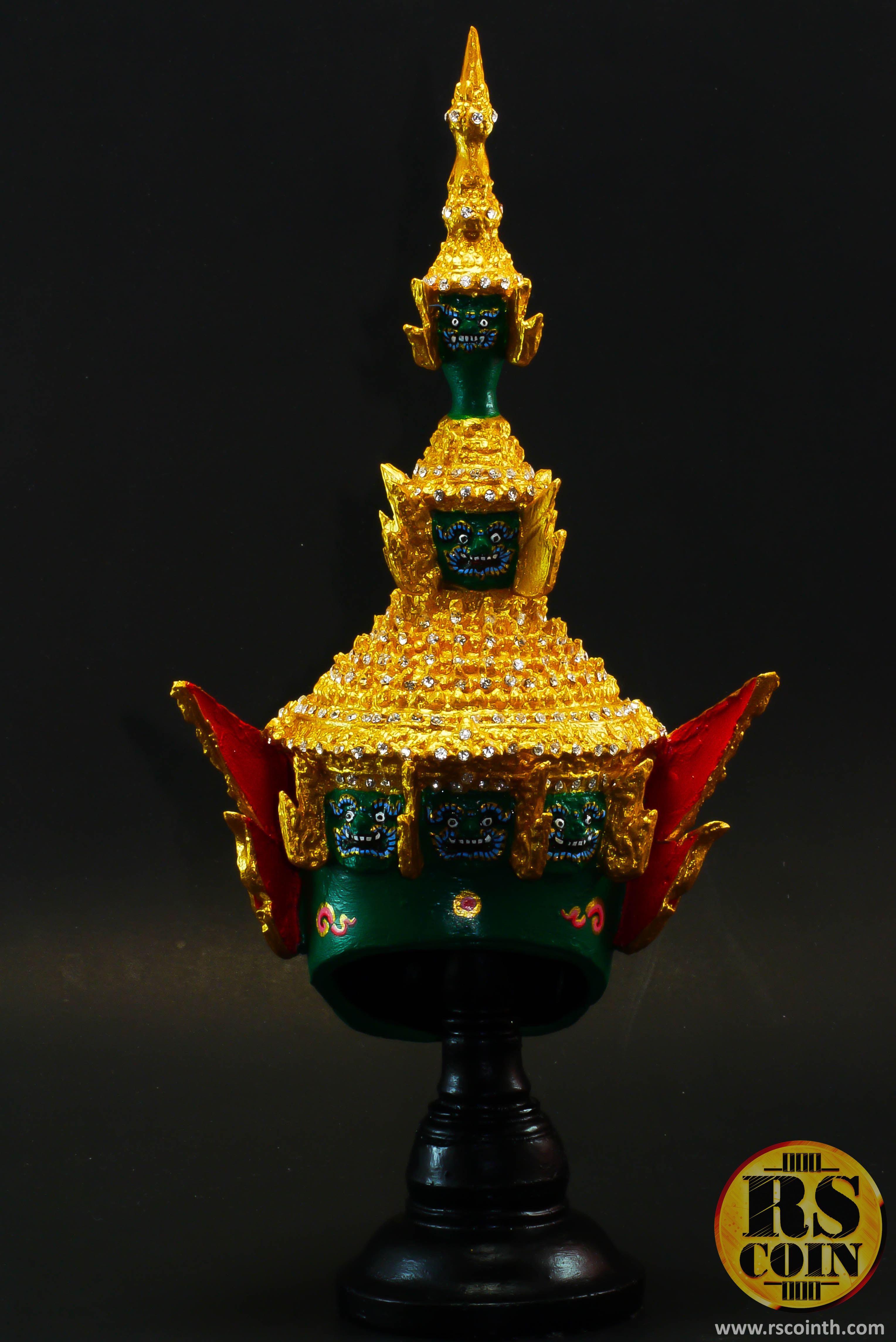 หัวโขนเรซิ่น - ทศกัณฐ์ (Ramakien Giant Thotsakan Khon Mask Size.M)