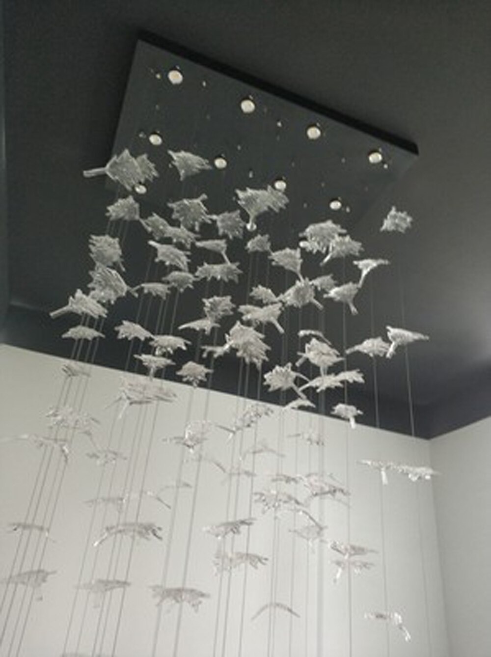 Maple Leaves crystal glass สำหรับ ไฟระย้า โคมไฟ โคมแขวน ไฟเพดาน โคมระย้า ไฟแขวน ไฟกิ่ง ไฟช่อ โคมไฟแขวน