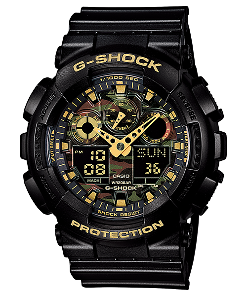 นาฬิกา G-Shock หน้าปัดลายพราง รุ่น GA-100CF-1A9 จีช็อค