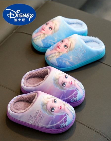 Disney Elsa Princess Winter รองเท้าแตะ รองเท้าใส่ในบ้าน สำหรับอายุ 11- 12 ปี