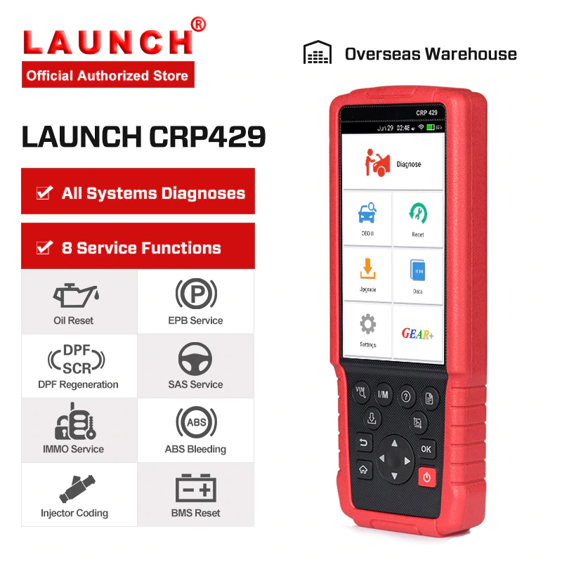 Launch CRP429 เครื่องมือวิเคราะห์รถยนต์ เครื่องสแกนรถยนต์ เครื่องมือวินิจฉัยรถยนต์ เครื่องสแกนโค้ด วิเคราะห์รถยนต์ อ่านโค้ดต่างๆ Car Scanner Automotive Diagnostic Tool