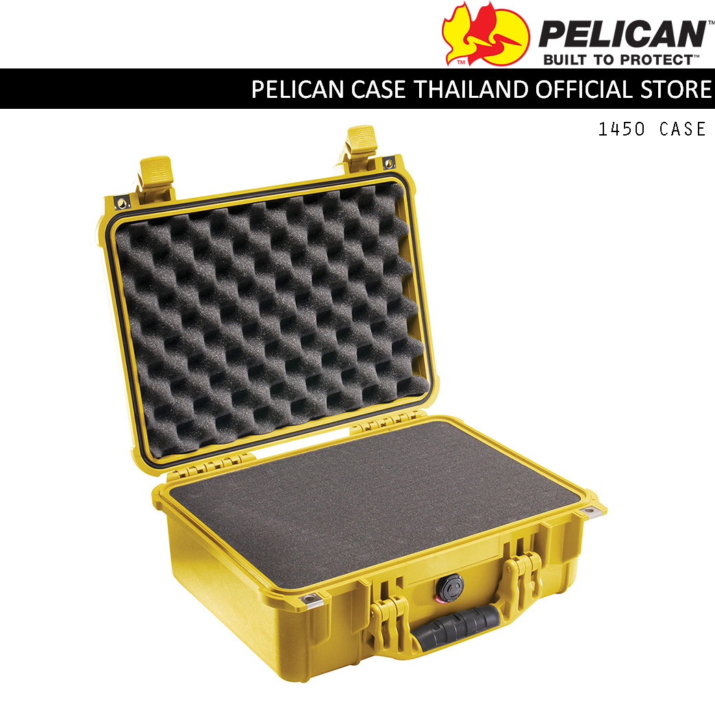 PELICAN 1450 CASE WITH FOAM, YELLOW