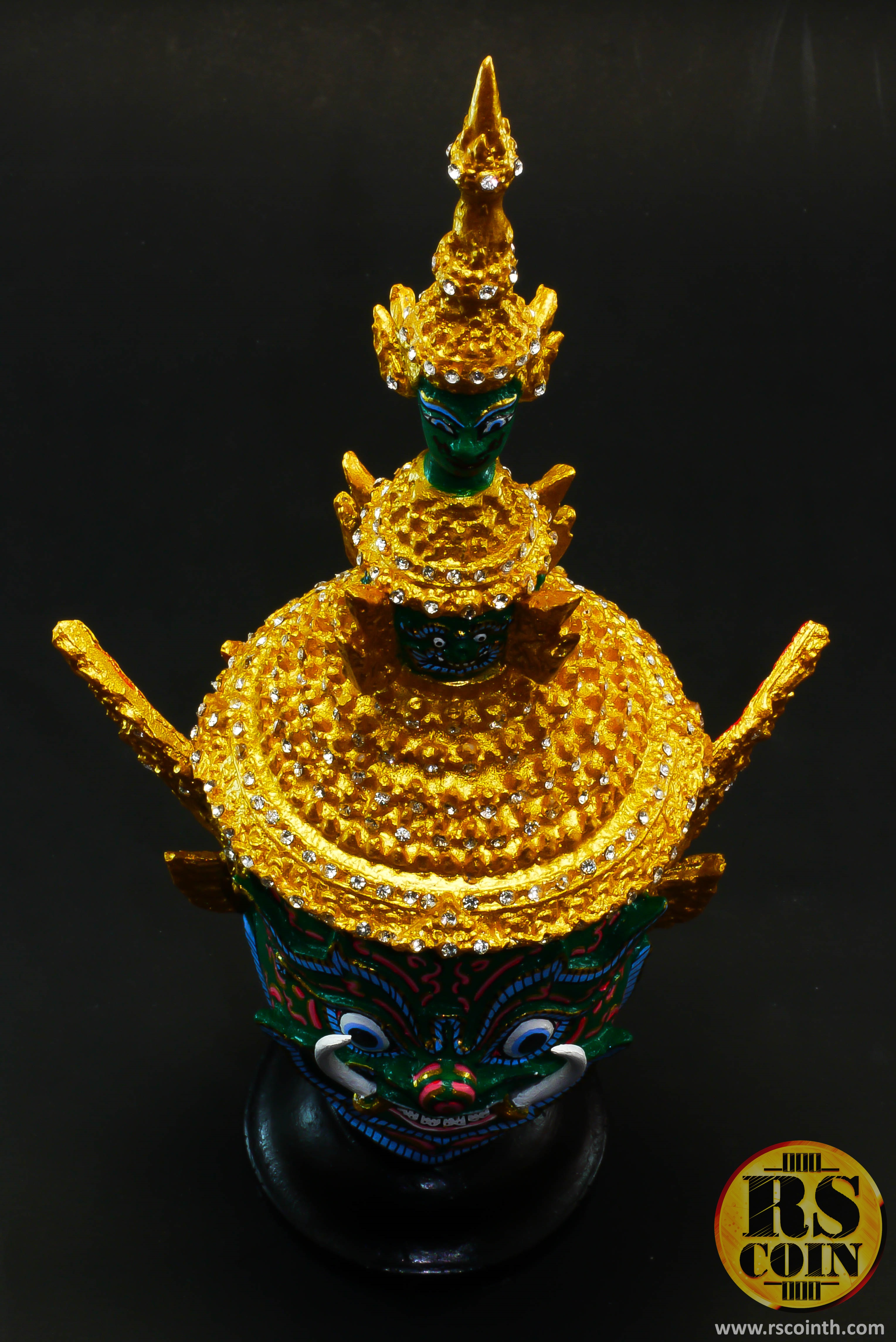 หัวโขนเรซิ่น - ทศกัณฐ์ (Ramakien Giant Thotsakan Khon Mask Size.M)