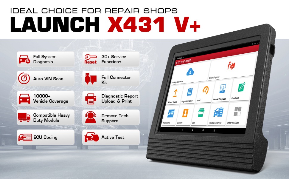 Launch X431 V Plus V4.0 12V สำหรับ รถยนต์ และ 24V สำหรับ รถบรรทุก เครื่องมือวิเคราะห์ รถยนต์ เครื่องสแกนรถยนต์ เครื่องมือวินิจฉัยรถยนต์ เครื่องสแกนโค้ด วิเคราะห์รถยนต์ อ่านโค้ดต่างๆ HD3 HDIII for 12V cars & 24V Trucks Code Reader Car Scanner Automotive