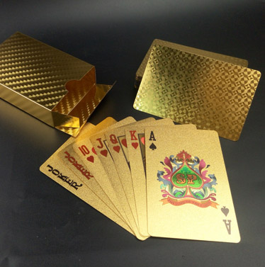ไพ่ทอง (หลังไพ่ลาย 3Dแปดเหลี่ยม) / Gold Playing Cards