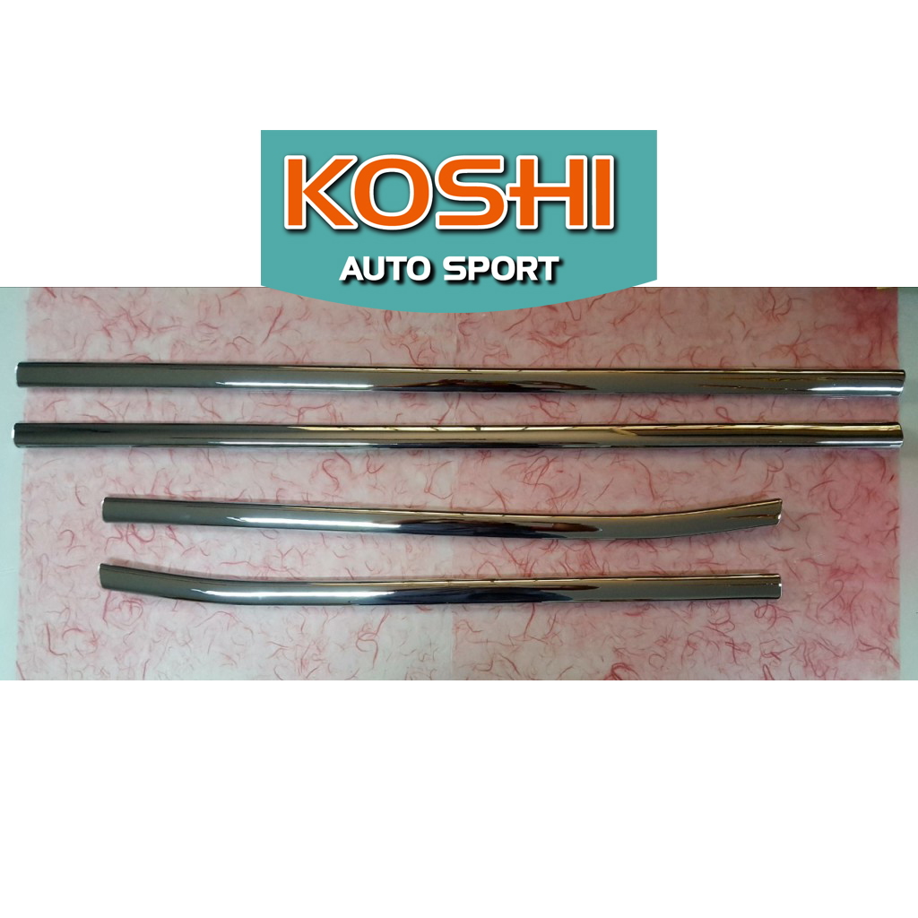 Koshi คิ้วขอบกระจก Dmax 2020 รุ่น 4 ประตู สีชุบโครเมี่ยม