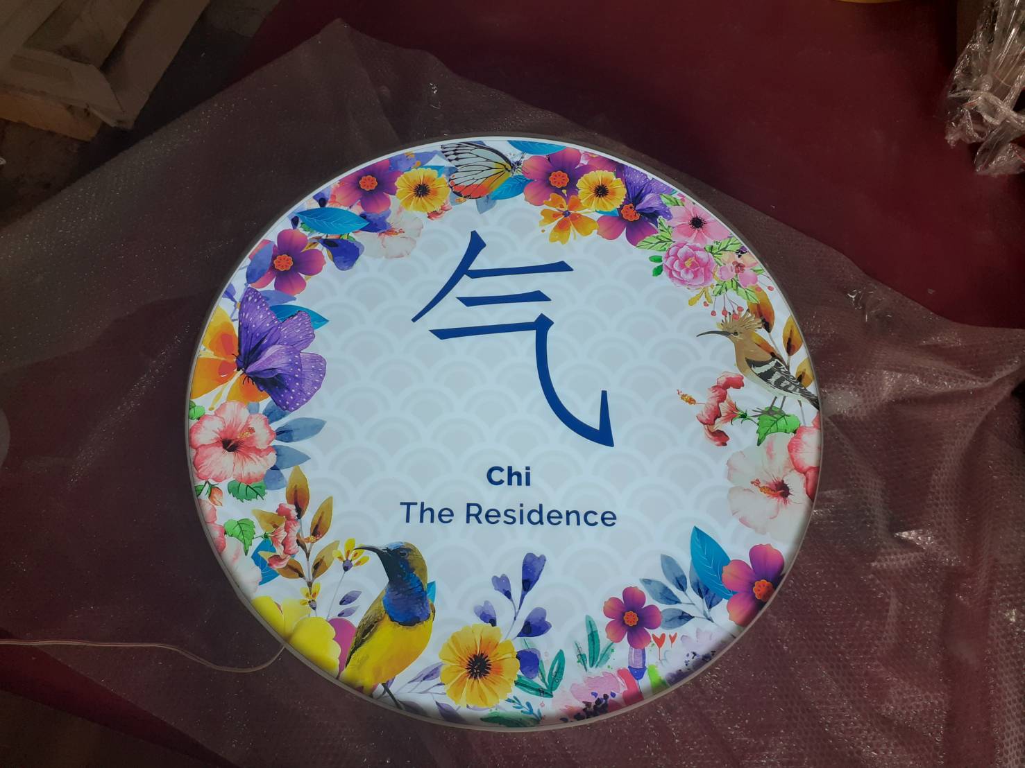 ป้ายกล่องไฟวงกลม - Chi The Residence