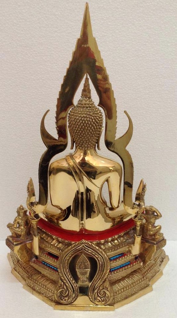 พระพุทธชินราช ทองเหลือง หน้าตัก 9นิ้ว ขัดเงา ฐานสูง