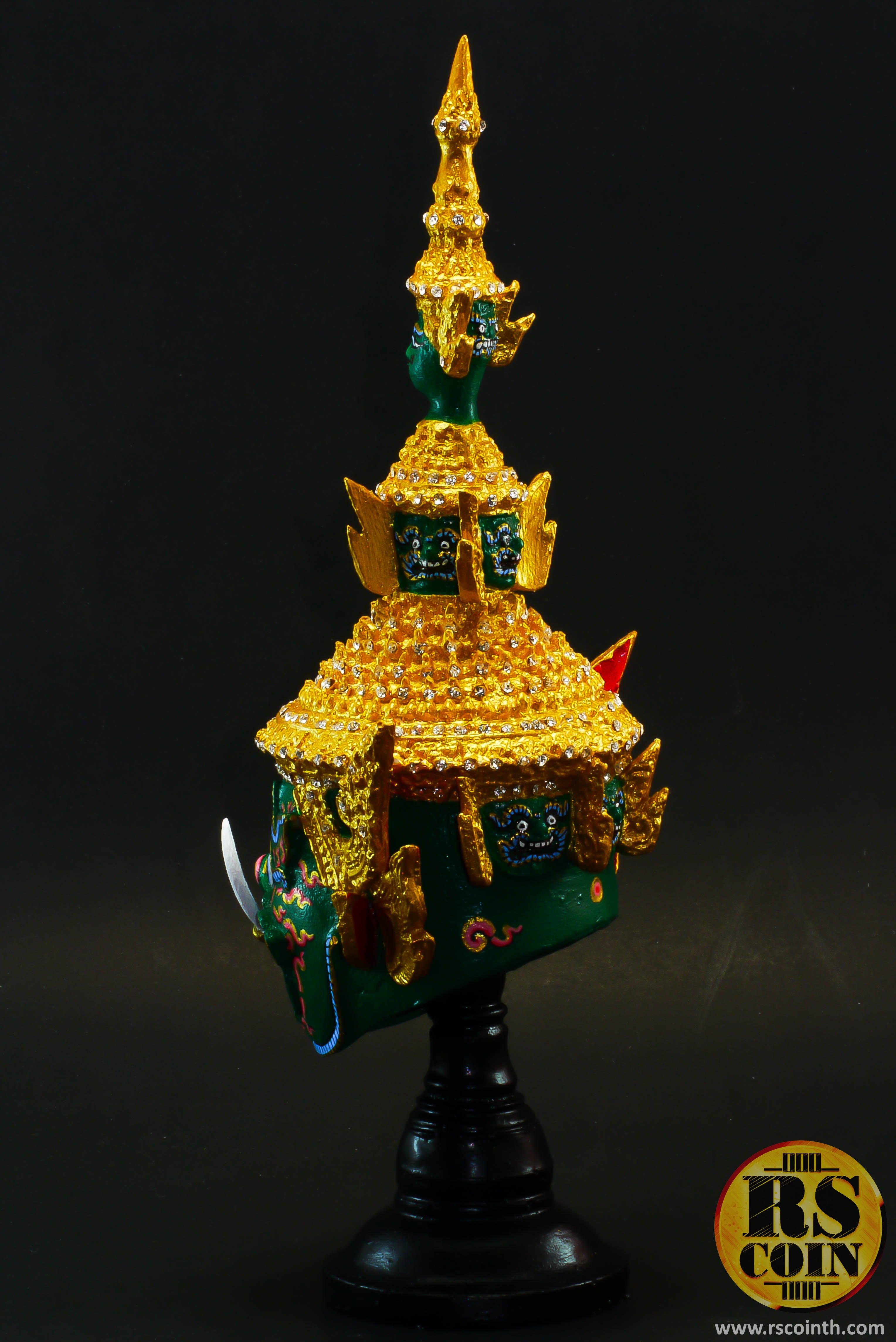 หัวโขนเรซิ่น - ทศกัณฐ์ (Ramakien Giant Thotsakan Khon Mask Size.M)