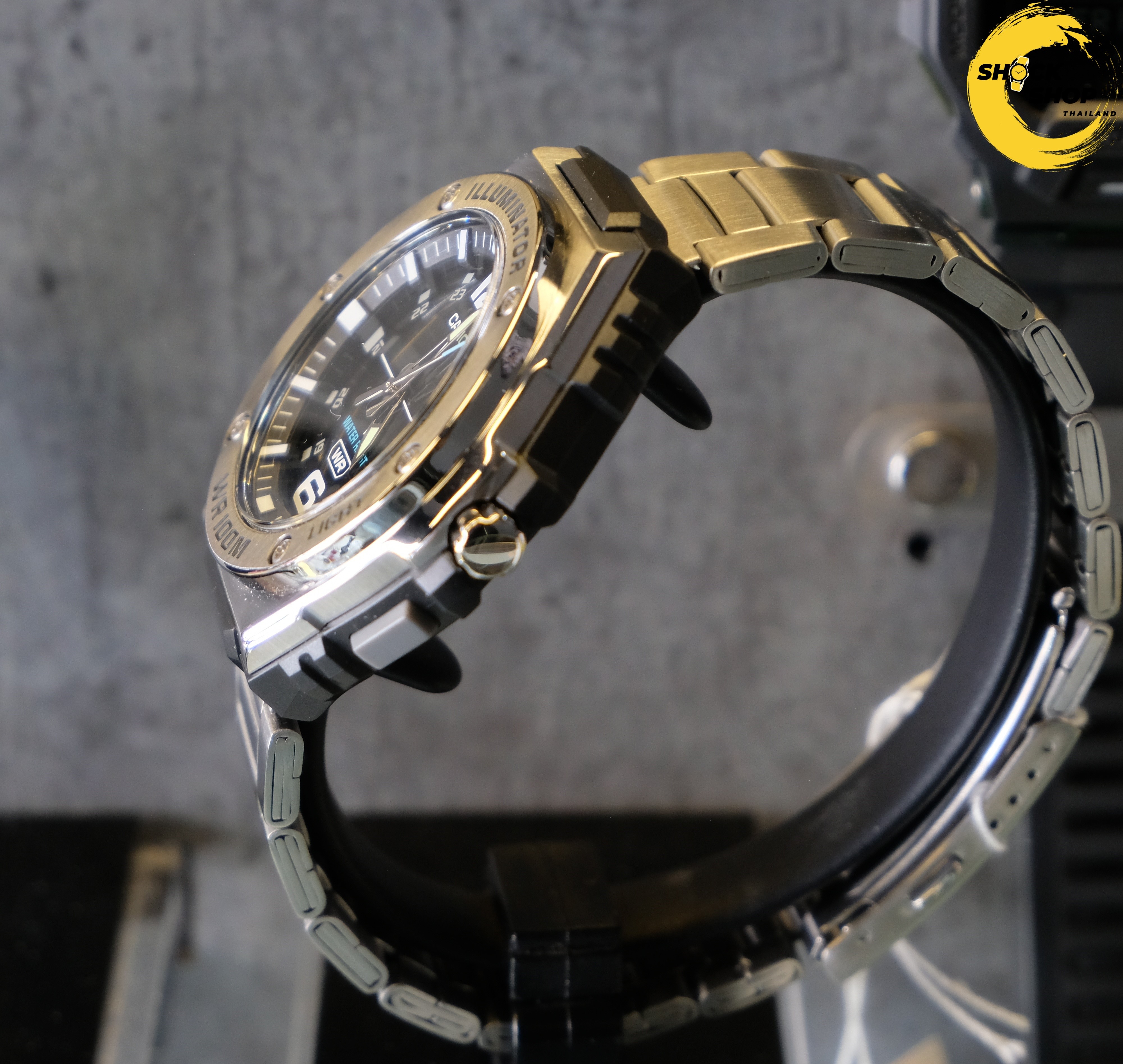 CASIO นาฬิกาผู้ชาย รุ่น MWA-100HD-1AV วัสดุสเตนเลสสตีล สีดำ คาสิโอ