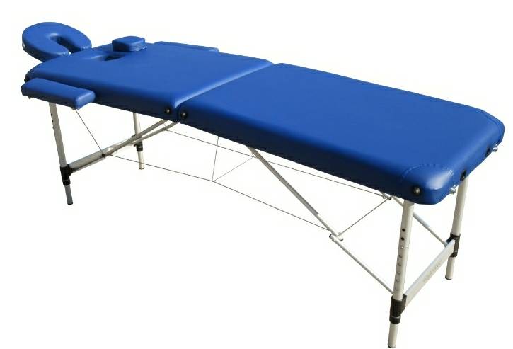 เตียงสปาพับได้พร้อมช่องคว่ำหน้า รุ่น Light Weight FD060 โครงอลูมิเนียม สีน้ำเงิน